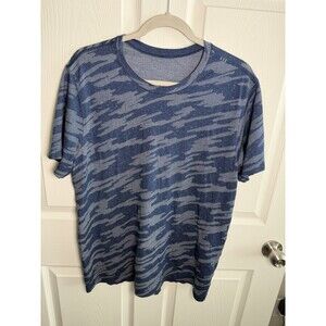 Lululemon Metal Vent Tech Shirt Men’s Blue Camo Breathe Short Sleeve Large